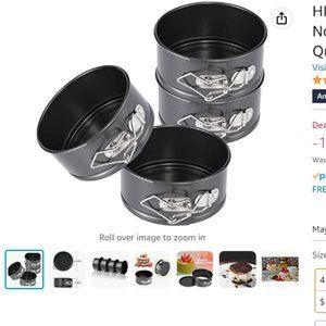 HIWARE-4-inch Mini Springform Pan Set of 4